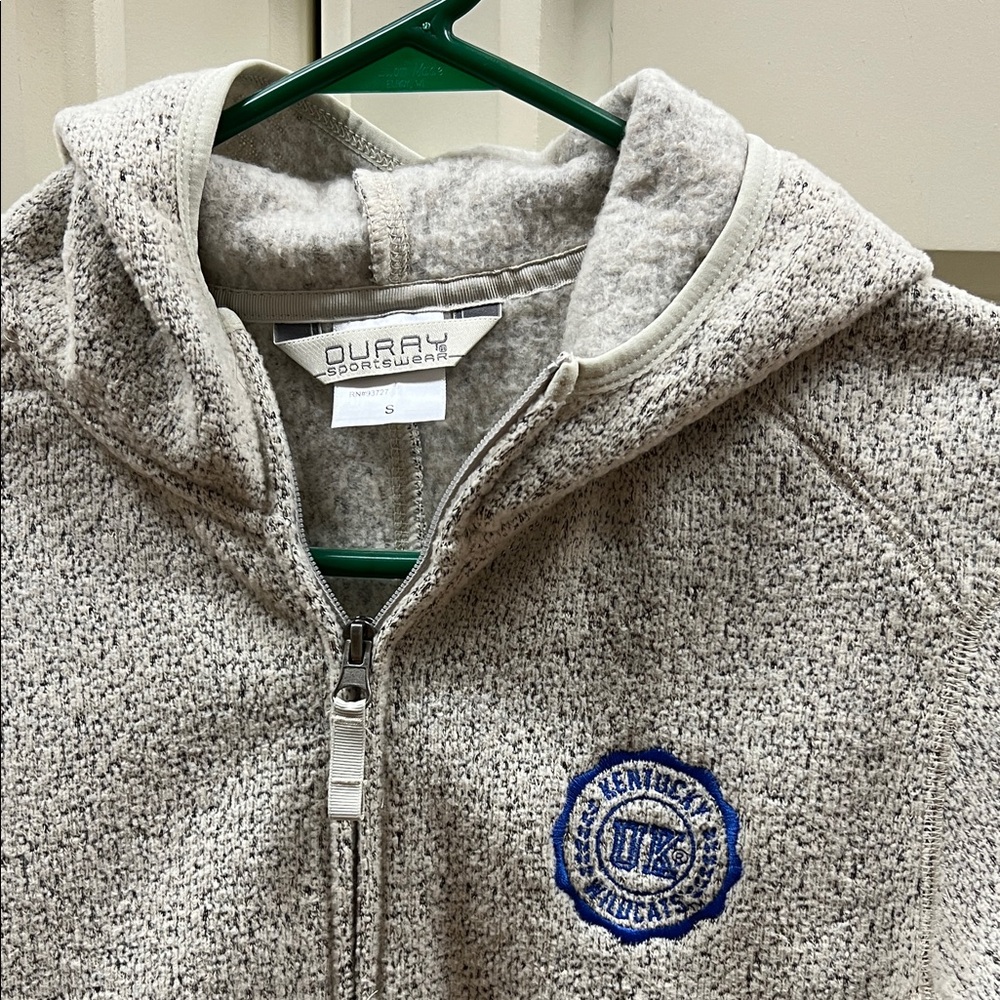Duray Sportswear Co Gray Zip-Up Hoodie with Logo - new without tags